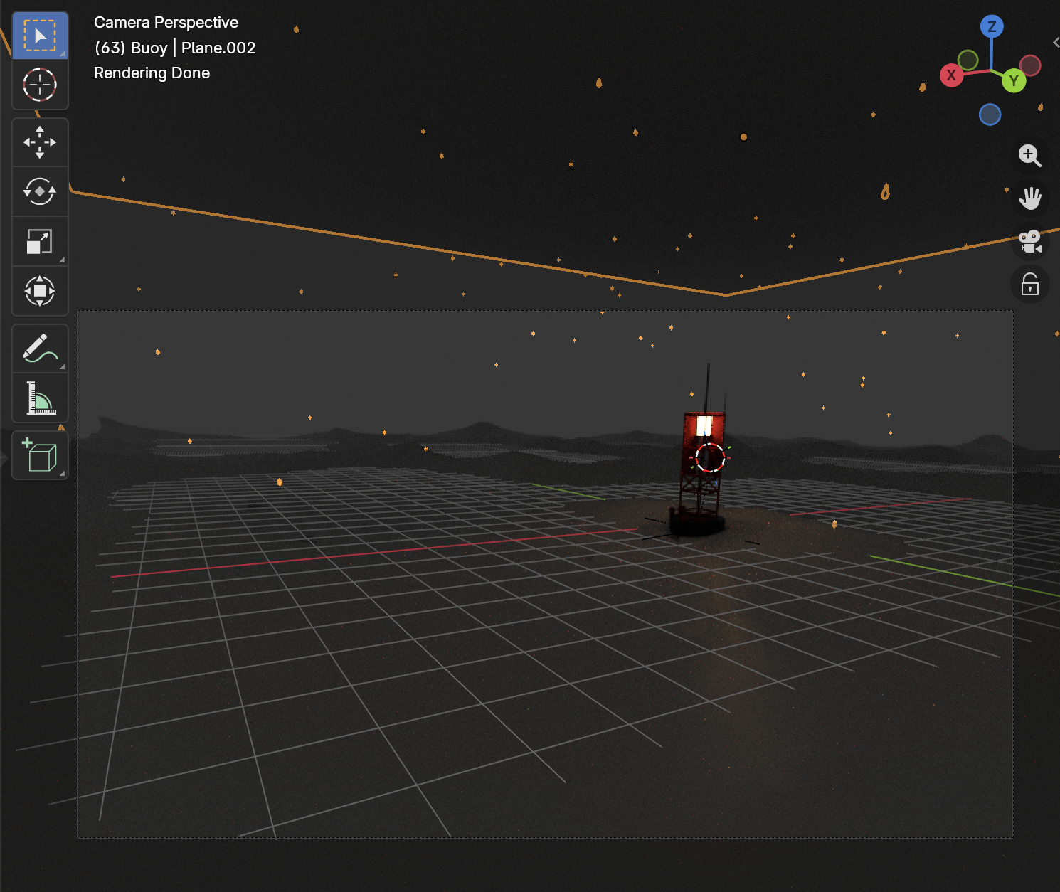 Screenshot of the Stormy Ocean Animation